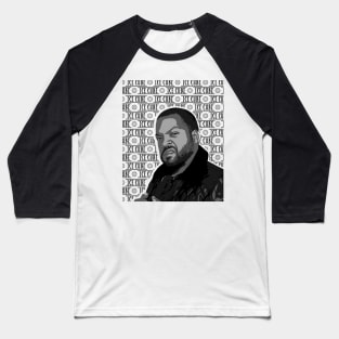 ice cube rapper | funny face | gray vintage Baseball T-Shirt